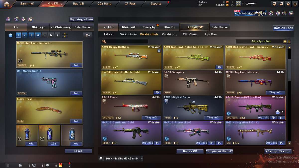 shop acc cf uy tin gia re